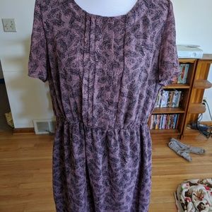 Purple printed dress